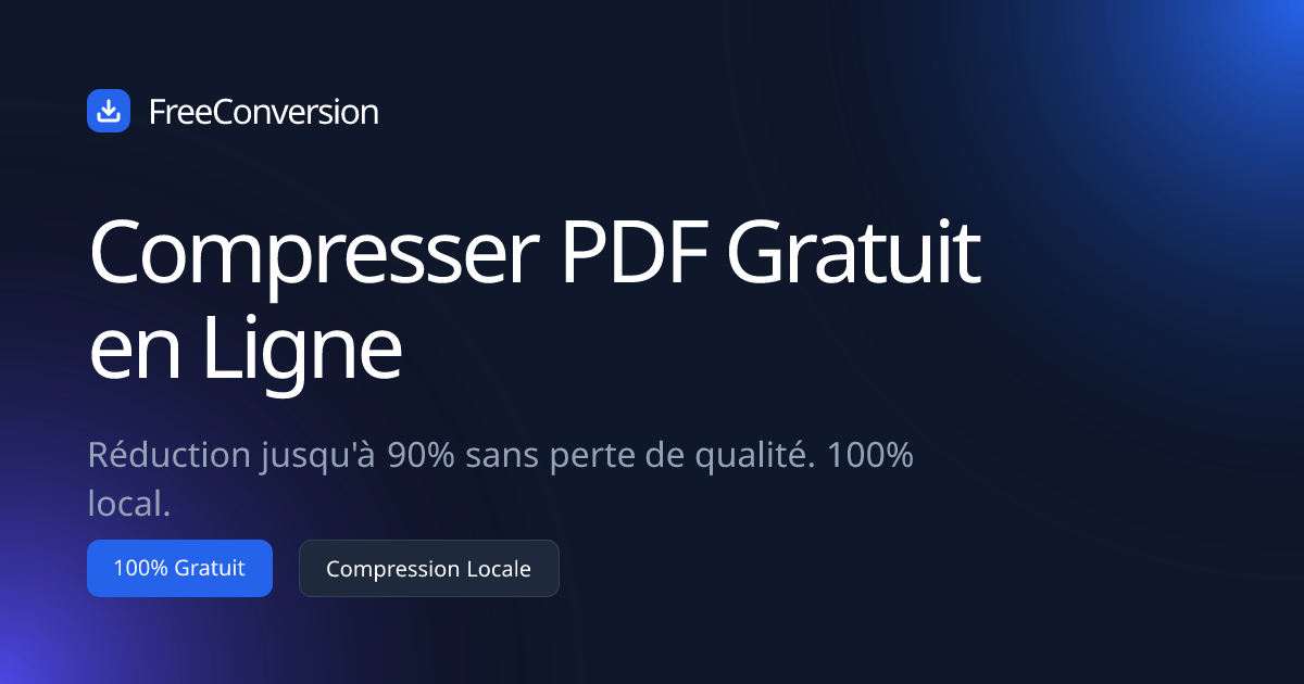 Compresser PDF Gratuit en Ligne — Jusqu'à 90% | FreeConversion