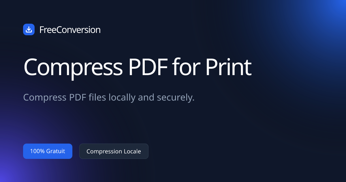 Compress PDF for Print | High Resolution Print Quality | FreeConversion