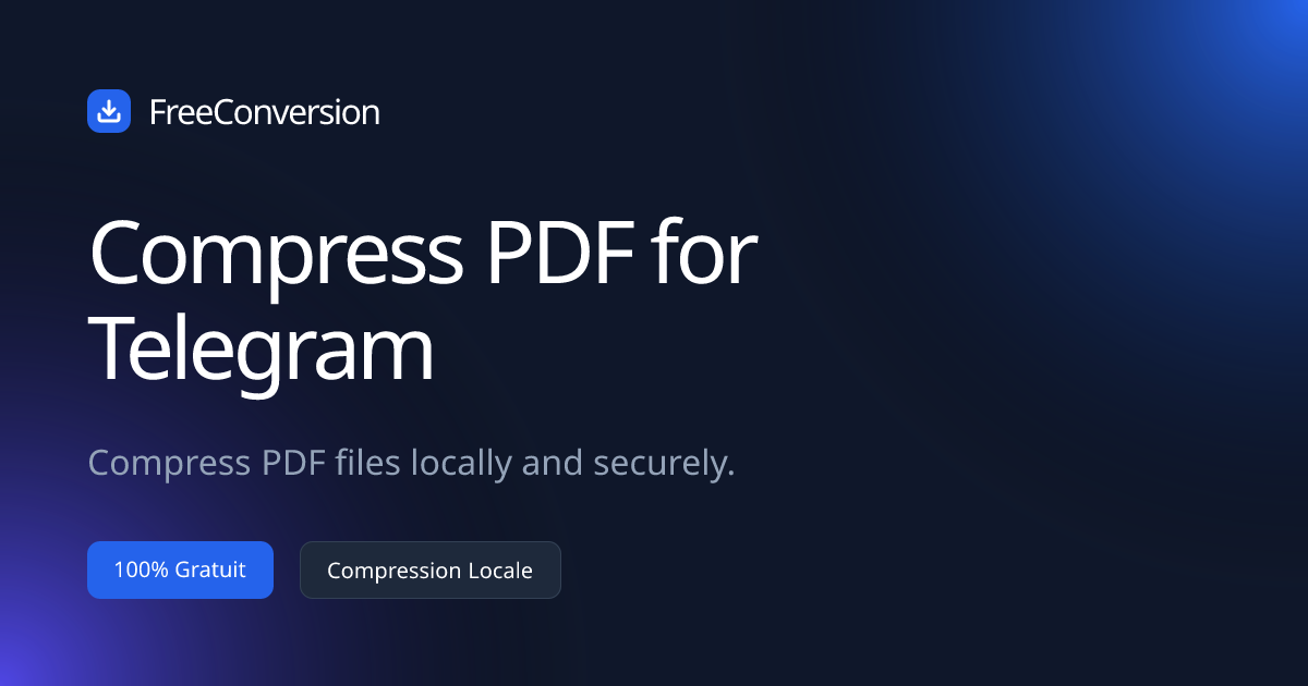 Compress PDF for Telegram | Reduce Telegram File Size | Free Conversion