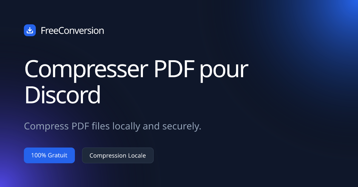 Compresser PDF pour Discord | Réduire Taille Fichier Discord ...
